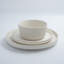 Adelle Ribbed 12-Piece Stoneware Dinnerware Set, Modern Textured Plates and Bowls Set for 4, Microwave & Dishwasher Safe