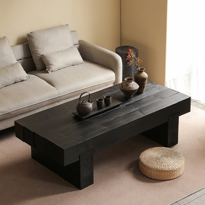 Wabi-sabi vintage solid wood coffee table