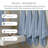 Willow 6 Pieces Towel Set – 100% Combed Cotton, Premium Quality 630 GSM, Blue, Ultra-Soft & Highly Absorbent (2 Bath, 4 Hand Towels set)-1034008902-1034008873