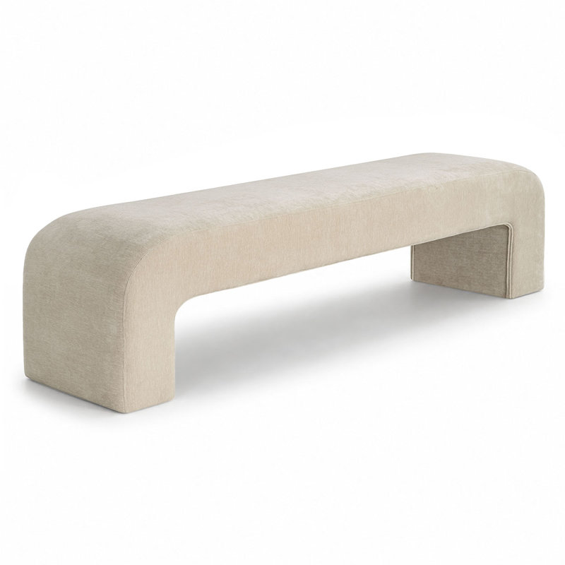 Banc en tissu 70 po, Beige