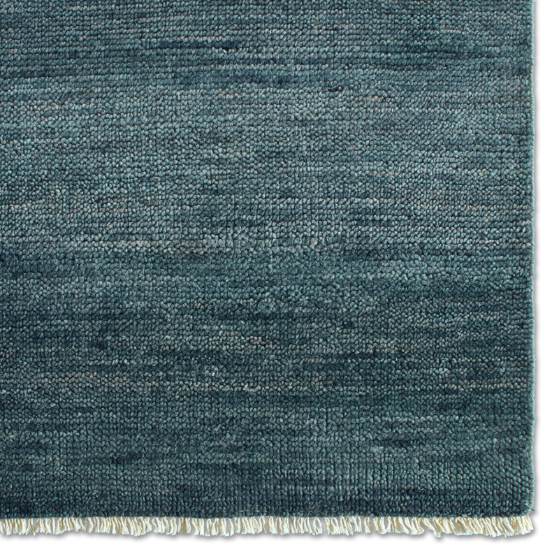 Jaipur Living Origin SAG13 Handknotted Solid Dark Blue Area Rug (10'x14'), Rectangle 6' x 9'