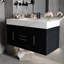 Meuble-lavabo mural 39,4 po avec lavabo, armoire en contreplaqué imperméable, lavabo encastré en céramique