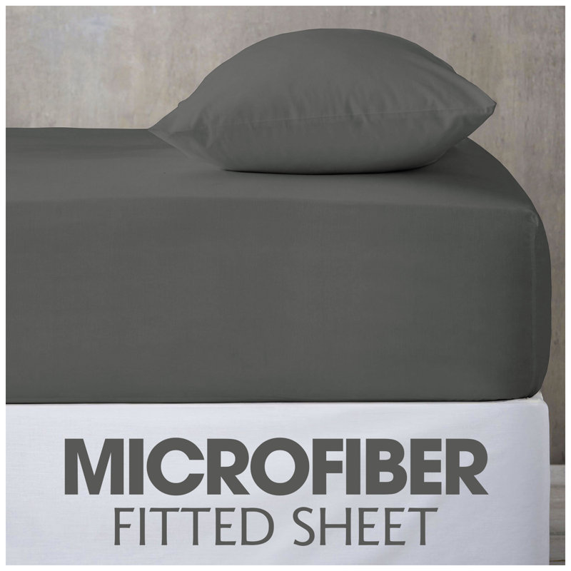 Super Dreamer Fitted Sheet Solid Colour - Polyester Single Double King Size Machine Washable High Quality Yarn Bed Set