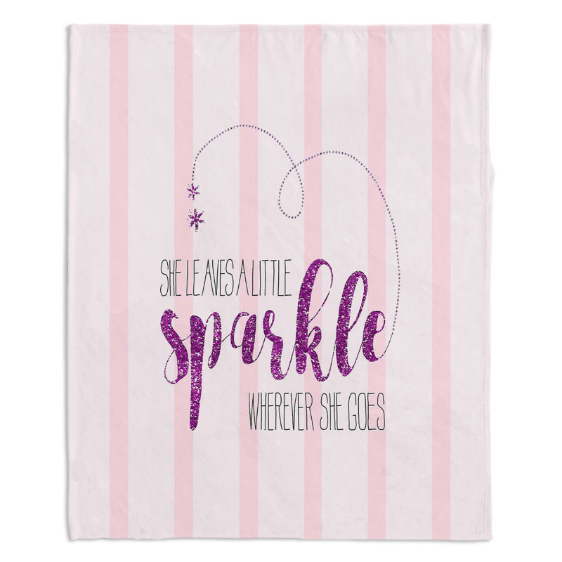  Jeté She Sparkles, l 68 po x L 80 po, Gris / Rose