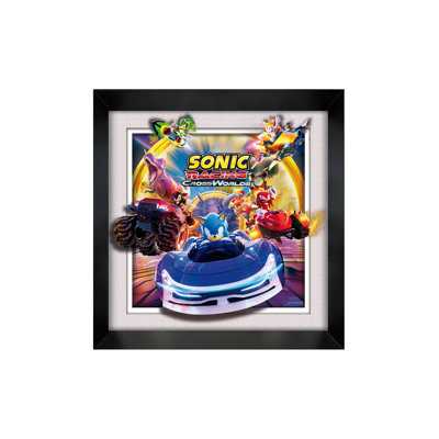 Sonic Racing: CrossWorlds - Drift 12x12 Faux Matted & Framed Print (Under Plexi)