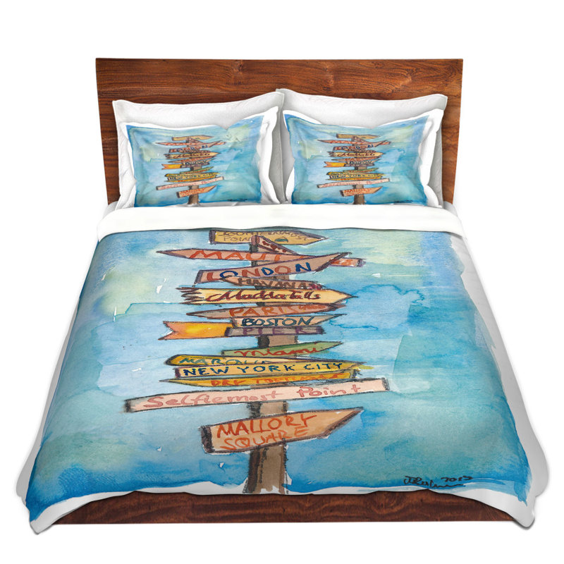 Ensembles de housse de couette DiaNoche en microfibre par Markus Bleichner - Key West Sign Post