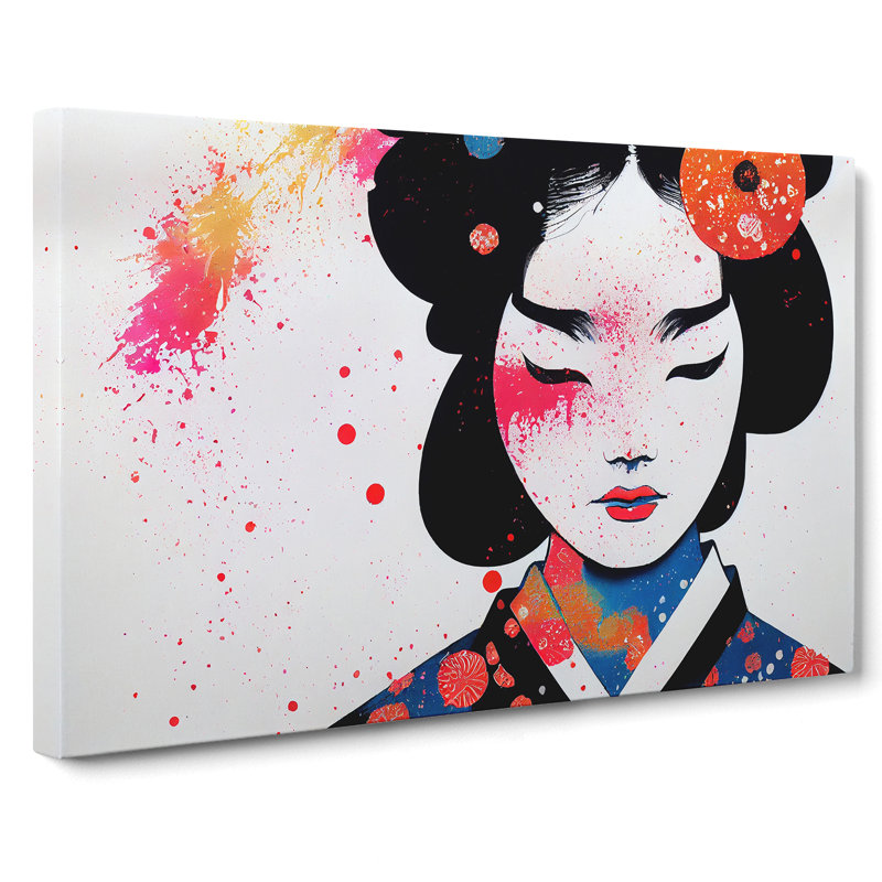 A Splashed Geisha Vol.5 Abstract - Wrapped Canvas, 35cm H x 50cm W x 3cm D