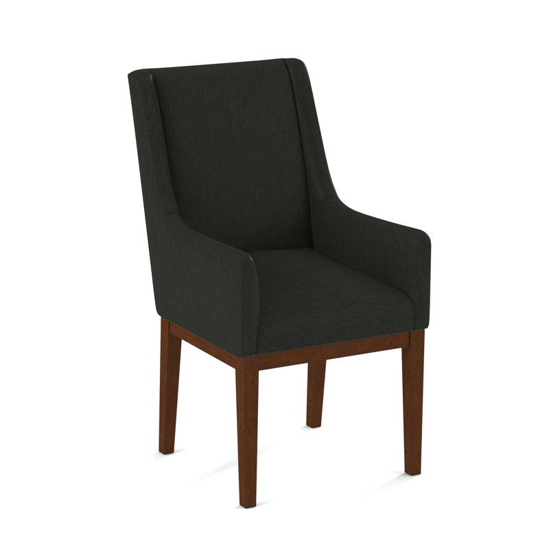 Upholstered Arm Chair, Salvador Asphalt, White