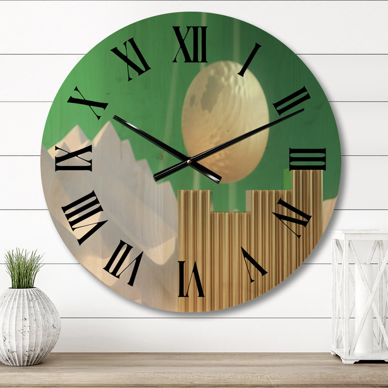 Horloge murale en bois massif Philipsburg, Petit
