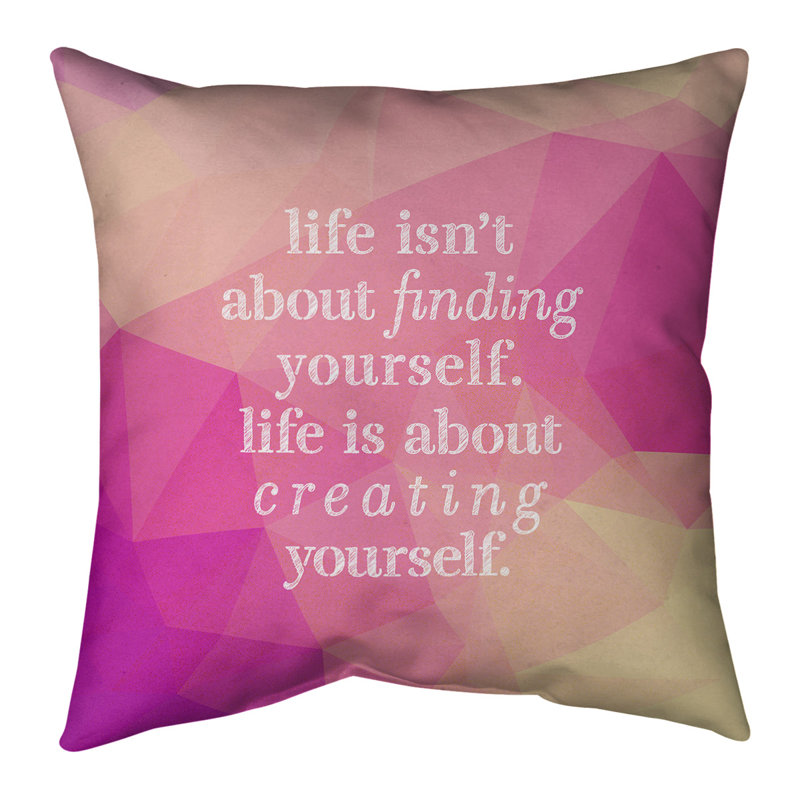 Coussin de citation en faux gemme, 26 po x 26 po, Diamant rose