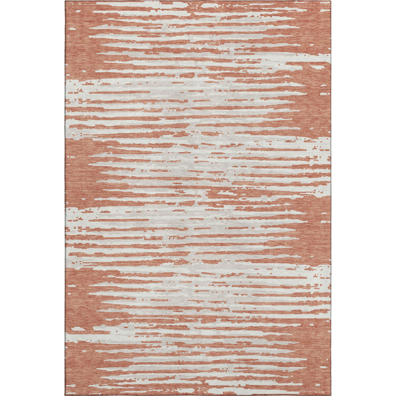 Premium Machine Washable Prisco Coral Rug, Rectangle 5' x 7'6"
