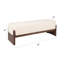 Banc rembourré en bois de manguier Bouclé
