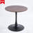31.5"BLACK AND WALNUT Table Mid-Century Dining Table For 2-4 People With Round Mdf Table Top, Pedestal Dining Table, End Table Leisure Coffee Table