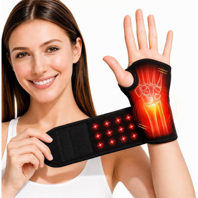 Lampe de luminothérapie rouge sans fil Morfone 36 DEL 850 nm avec masseur chauffant pour poignet