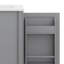 Meuble-lavabo de 20 po avec lavabo en céramique, tablette ajustable en U, support de porte, meuble-lavabo étroit-544438982