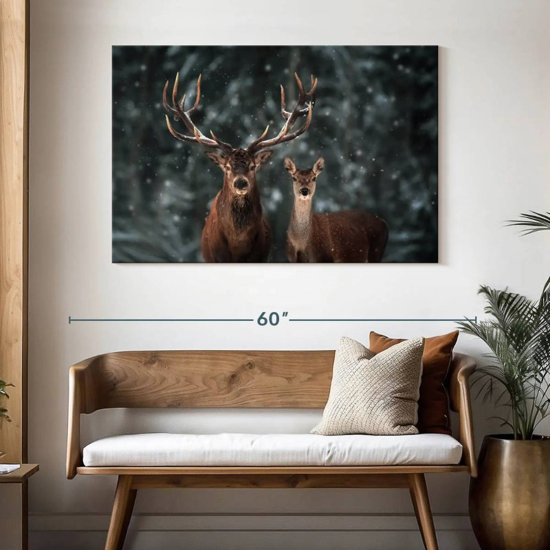 Deer Couple, 32" H x 48" W