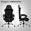 GTPLAYER Adjustable Reclining Ergonomic Swiveling PC & Racing Game Chair with Footrest-113244928-129584377
