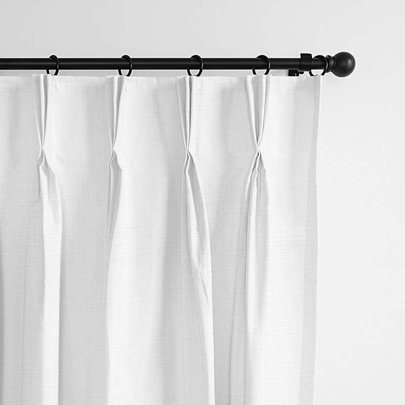 Panneau de rideau simple obscurcissant en lin de couleur unie Lynnin, L 40 po x L 84 po