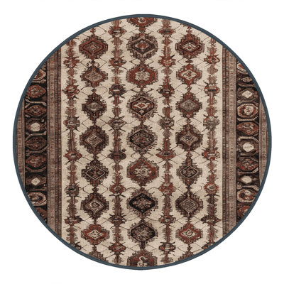 Machine Washable Persian Brown Area Rug