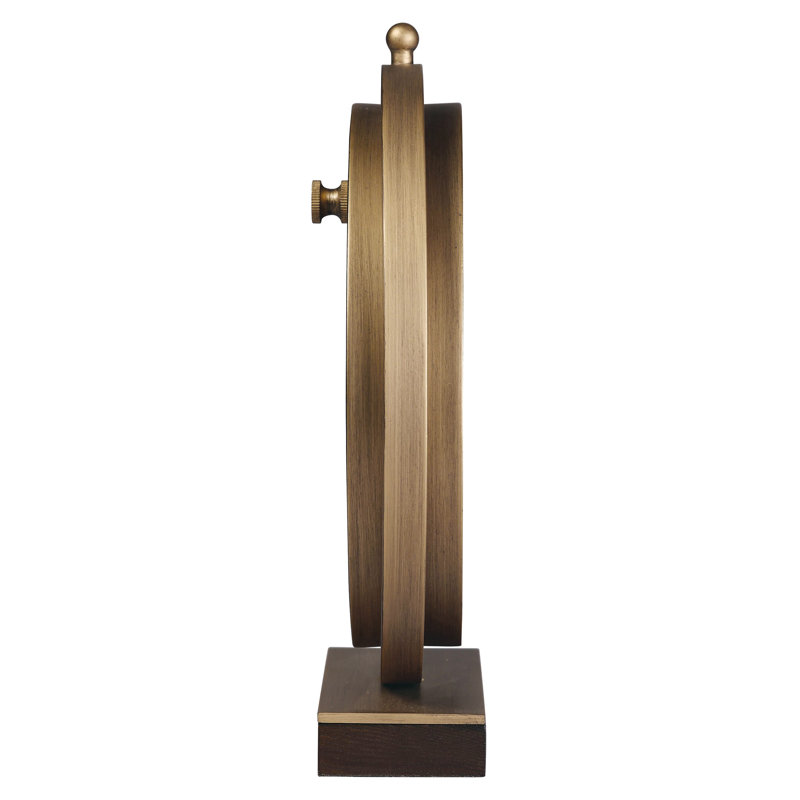 Mariam Modern & Contemporary Analog Stainless Steel Quartz Movement / Crystal Tabletop Clock in Gold