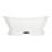 Frayser 71" Cast Iron Soaking Double Slipper Pedestal Freestanding Tub with Rolled Rim and Drain Kit-102795241