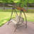2-Seat Patio Swing Chair, Outdoor Porch Swing With Adjustable Canopy And Durable Steel Frame, Patio Swing Glider For Garden, Deck, Porch, Backyard