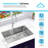 KBFmore Tight Radius 31 inch 18 Gauge Single Bowl Undermount Kitchen Sink with Sink Strainer