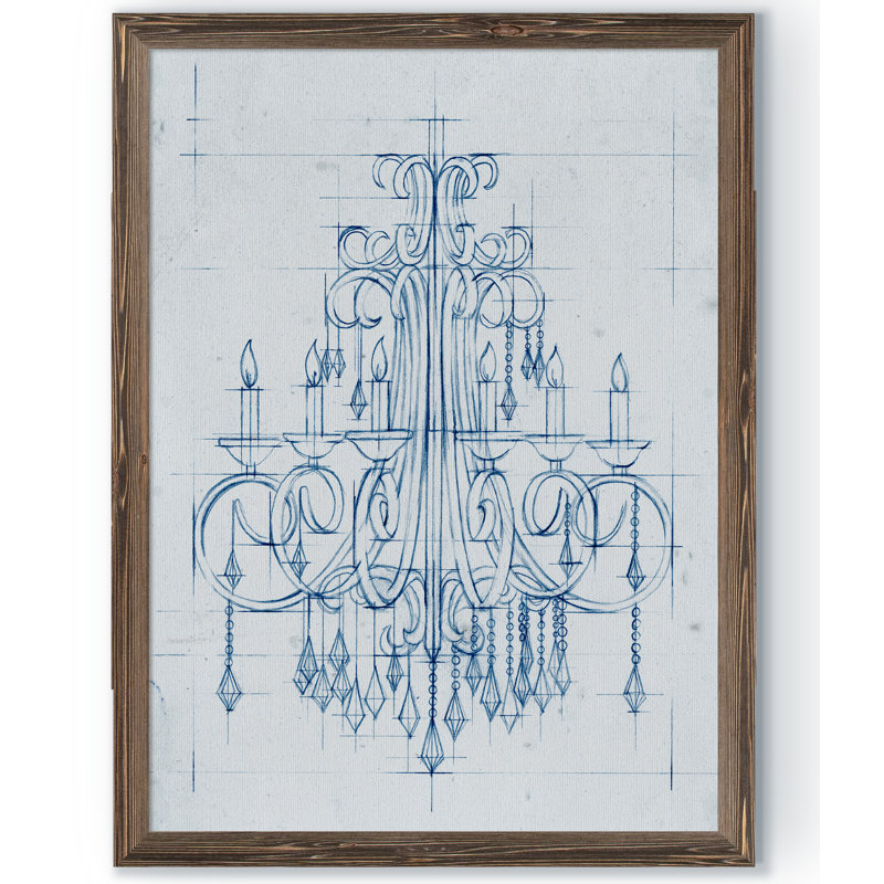 «Chandelier II» par Paul Cezanne - reproduction d'art encadrée, Cadre de toiles encadrées moka, H 30 po x l 22 po x P 1,25 po