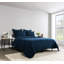 Midnight Blue Belgian Flax Linen Quilt-590704178