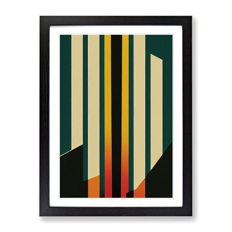 Deco Minimalism - Single Picture Frame Print, 64cm H x 46cm W, Oak Framed