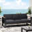 Black 3 Seater Couch With Aluminium Framework And Seat Covers Lounge Chair Construction Water- Materials,
