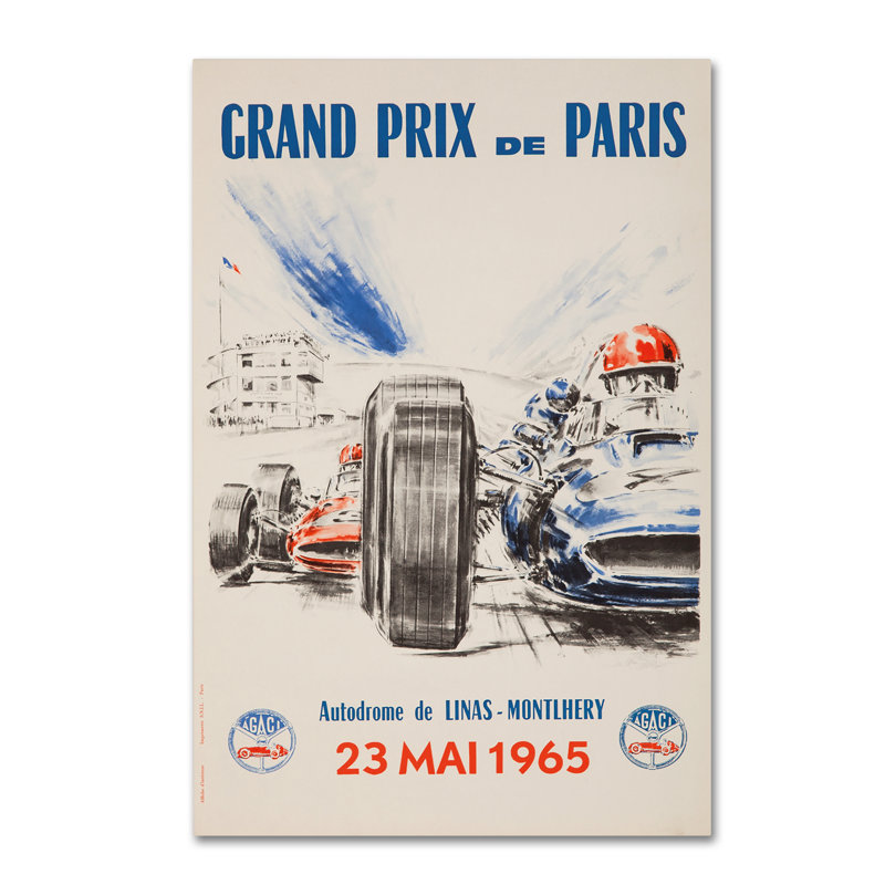«Racing 8 Vintage» par Lantern Press - reproduction d'annonce sur toile, H 24 po x l 16 po x P 2 po