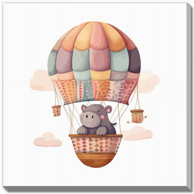 Hippo 2 Canvas Wall Art