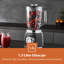 GEEPAS Electric Blender Smoothie Maker, 700W | Glass Jug Blender with Ice Crusher Stainless Steel Blades | 2 Speed Control with Pulse Function| 1.5L Glass Jar | Smoothie Milkshake Maker