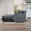 2 Seater Linen Sofa Bed-284399724