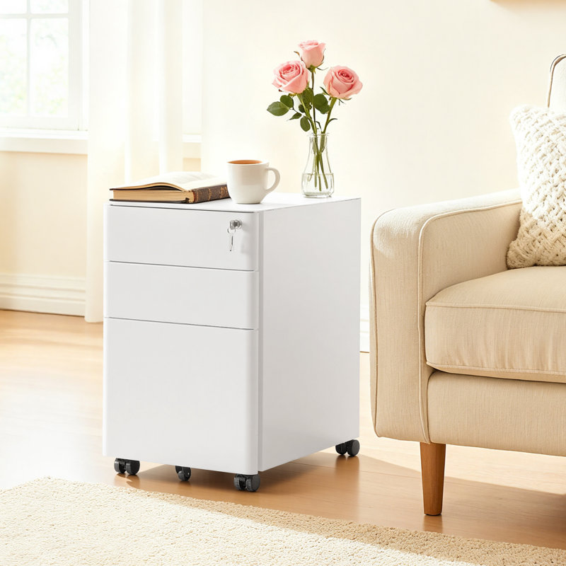 39cm Wide 3 -Drawer Mobile File Cabinet