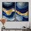 Vibrant Blue And Gold Flow Art I - Abstract Transitional Wall Art 2 Pieces-611144161-611144187-611144186