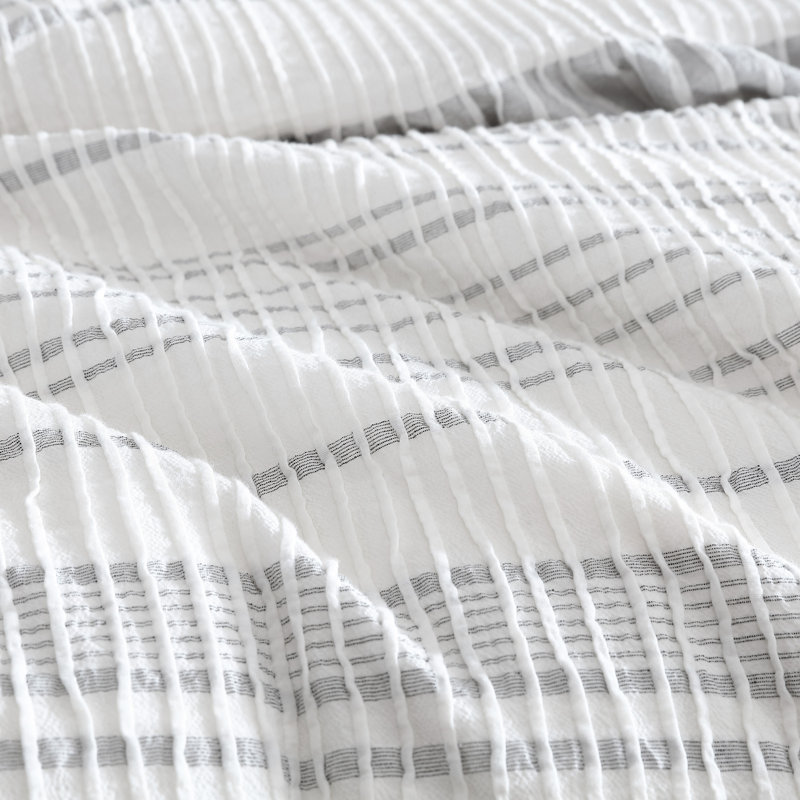 Sutton Cotton Blend Comforter Set, Queen Comforter + 2 Queen Shams