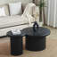 Ensemble de tables basses rondes modernes avec pieds de table cannelés uniques