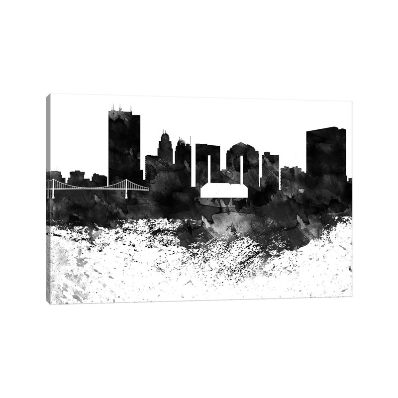 Toledo Skyline - Wrapped Canvas Painting, 101.6 cm H x 66.04 cm W x 3.175 cm D