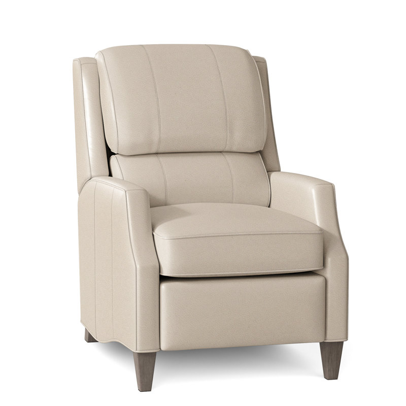 Mauney Recliner, Stone, Aline Light Grey Genuine Leather, Power