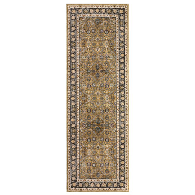 Suttle Oriental Machine Washable Rugs Floral Non-Slip Rug for Living Room Bedroom Nursery Dining Table Bedside Decor