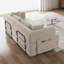 Canapé-lit convertible de 78,7 pouces avec coussin cylindrique, tissu chenille, matelas pliant, poche latérale, idéal pour le salon et la chambre à coucher