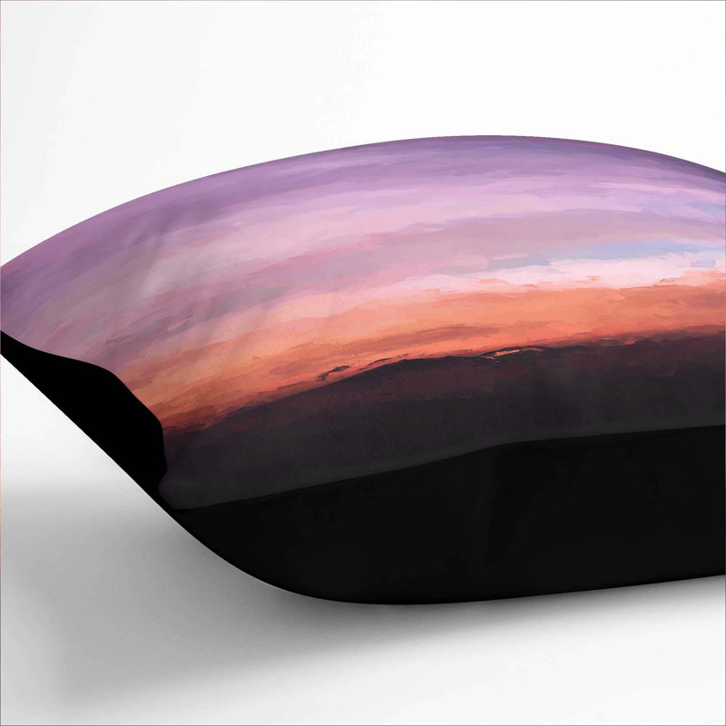 Square Throw Cushion, 40cm H x 40cm W x 15cm D, Black