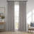 French Pleated Textured Faux Linen Room Darkening Curtains for Bedroom & Living Room Curtains - Single Panel Window Curtains-1909673878-1909673957