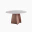 Table de salle à manger 53 po ronde en marbre avec base en fer, marbre artificiel pour 6 personnes, table de salle à manger / salon, Pandora (table de salle à manger seulement)-1957473631