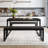 45.5" Dining Table Set For 4, Kitchen Table Set With 2 Benches, Dining Room Table Set With Metal Frame & MDF Board, Space-Saving Dinette-883681608-815841248-815841251