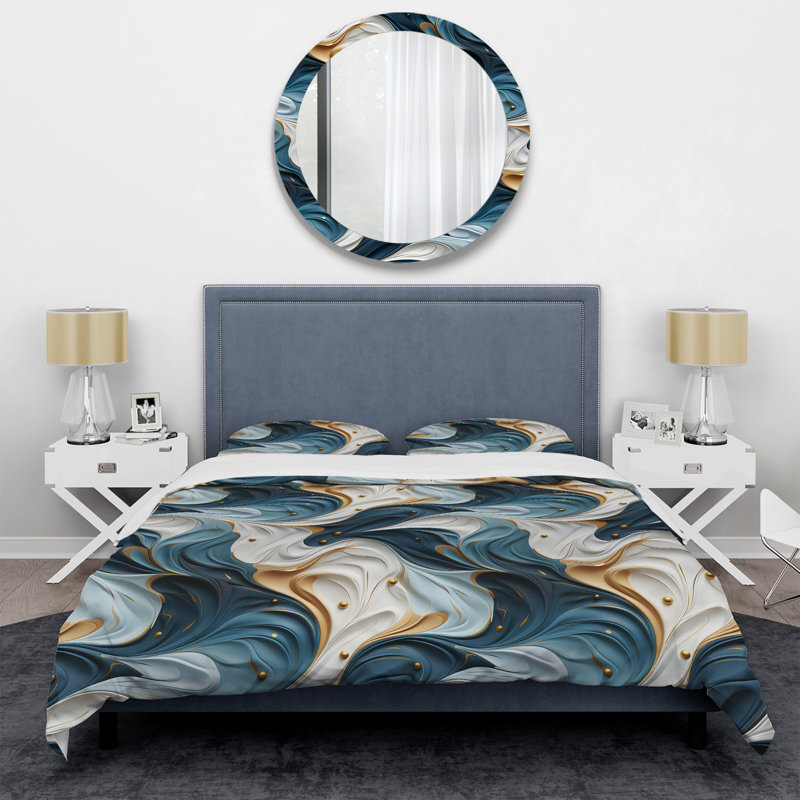 Ensemble de housse de couette Tribal Fusion Marble, Housse de couette pour très grand lit et 2 très