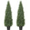 2 pièces 3 pi cèdre artificiel - Pin résistant aux rayons UV pour porche extérieur, patio, décoration de jardin - Faux réaliste