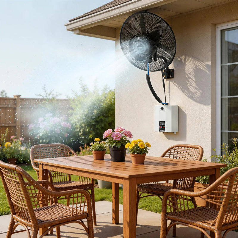Ventilateur mural extérieur 30 po, H 31,59 po x l 31,59 po x P 23,79 po